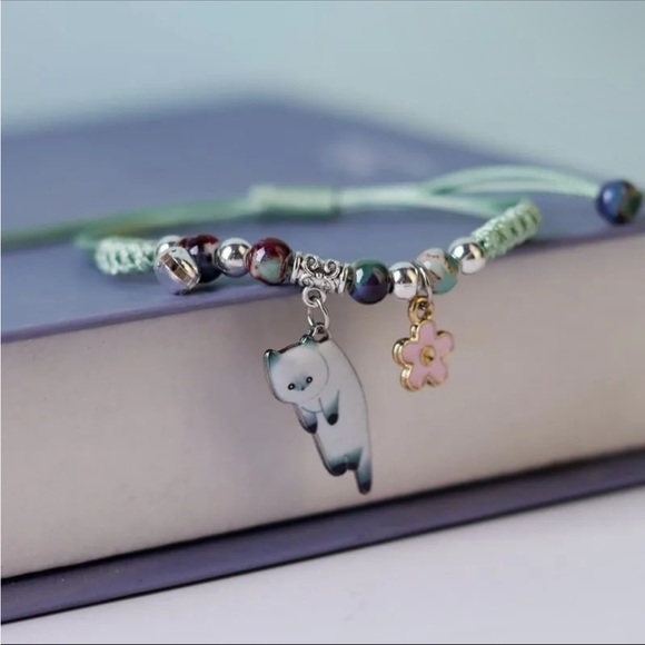 Fashion Braided Lovely Cat Rope Bracelet Adjustable Bangle Women Jewelry Gift - Picture 6 of 6